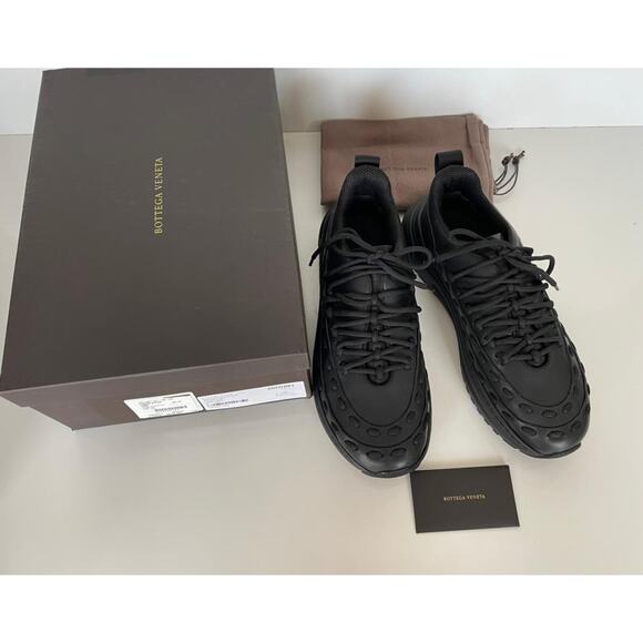 Bottega Veneta Mens Leather Black Sneakers 12.5 US (45.5 Euro) 578305 NIB $950 main image 4